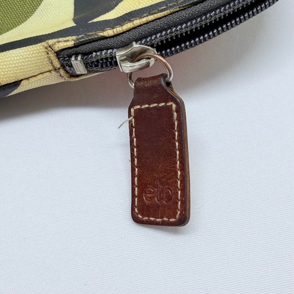 Orla Kiely Backpack Multi Color Leaf Print Leather Trim Casual Daypack - Picture 8 of 14